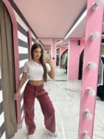 Wine Trackline Pants - Image 4