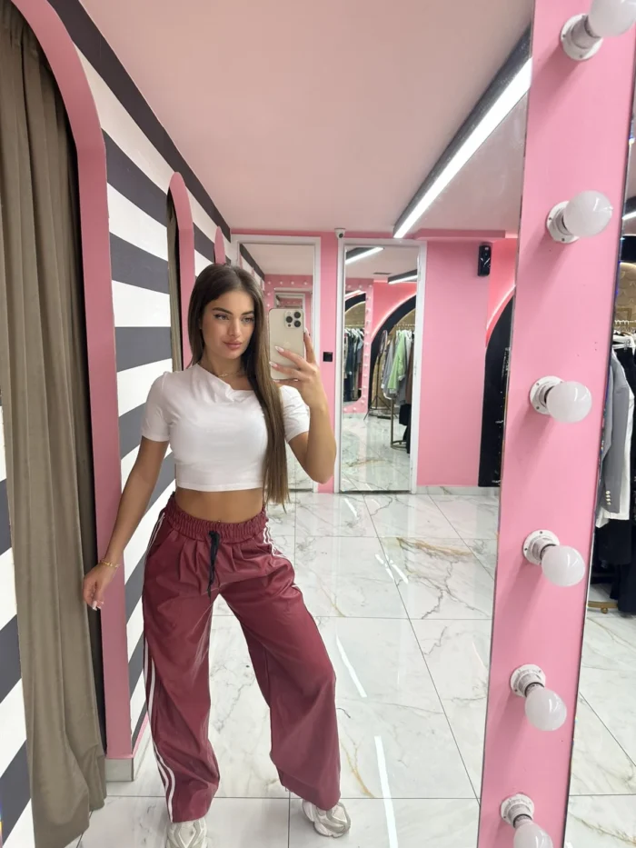 Wine Trackline Pants - Image 4