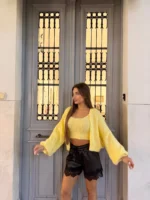 Lemon Cream Knit Duo