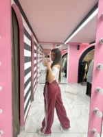 Wine Trackline Pants - Image 2