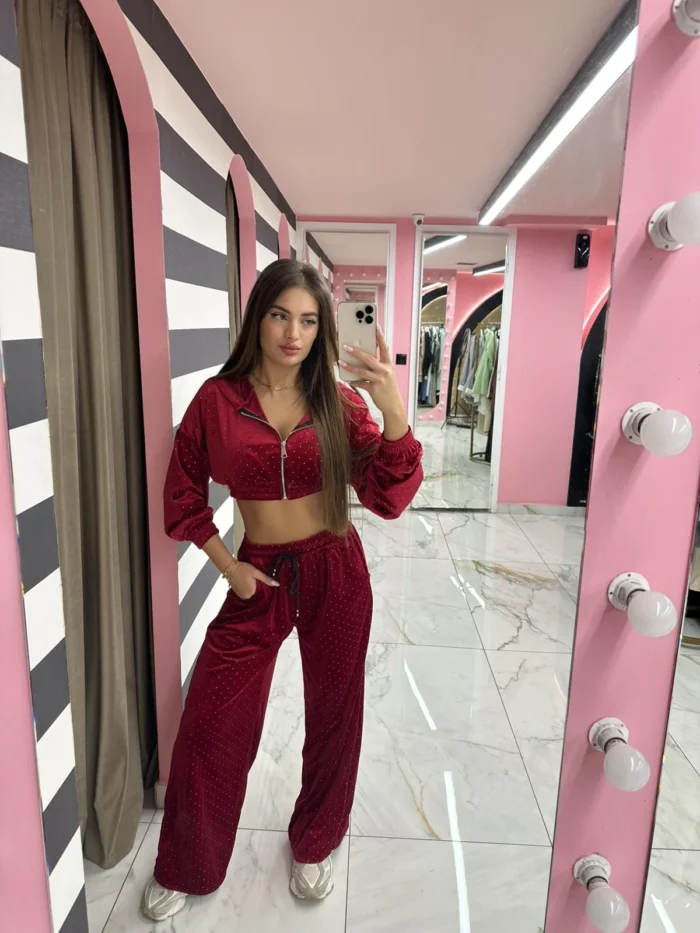 Σετ βελούδο με στρας - Image 3