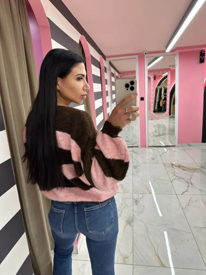 Sweater Choco Blush – Καφέ / Ροζ - Image 2