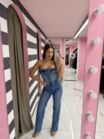 Denim Goddess Jumpsuit - Image 2