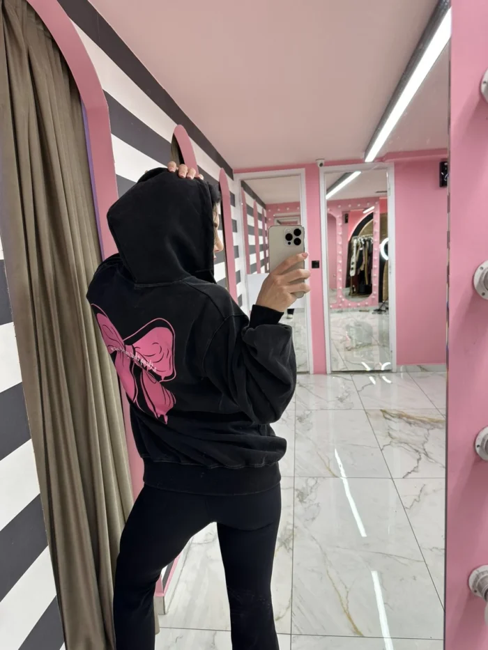 Black Zip Hoodie - Image 2