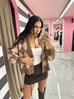 Argyle Soft Cardigan