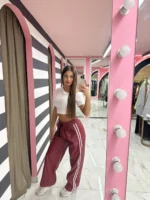 Wine Trackline Pants - Image 3