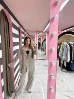 Sleek Taupe Suit Set