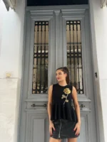 Bloom Shine Top Black