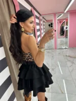 Black Flare Skirt-Shorts - Image 3