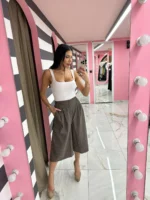 Checked Culotte Bermuda