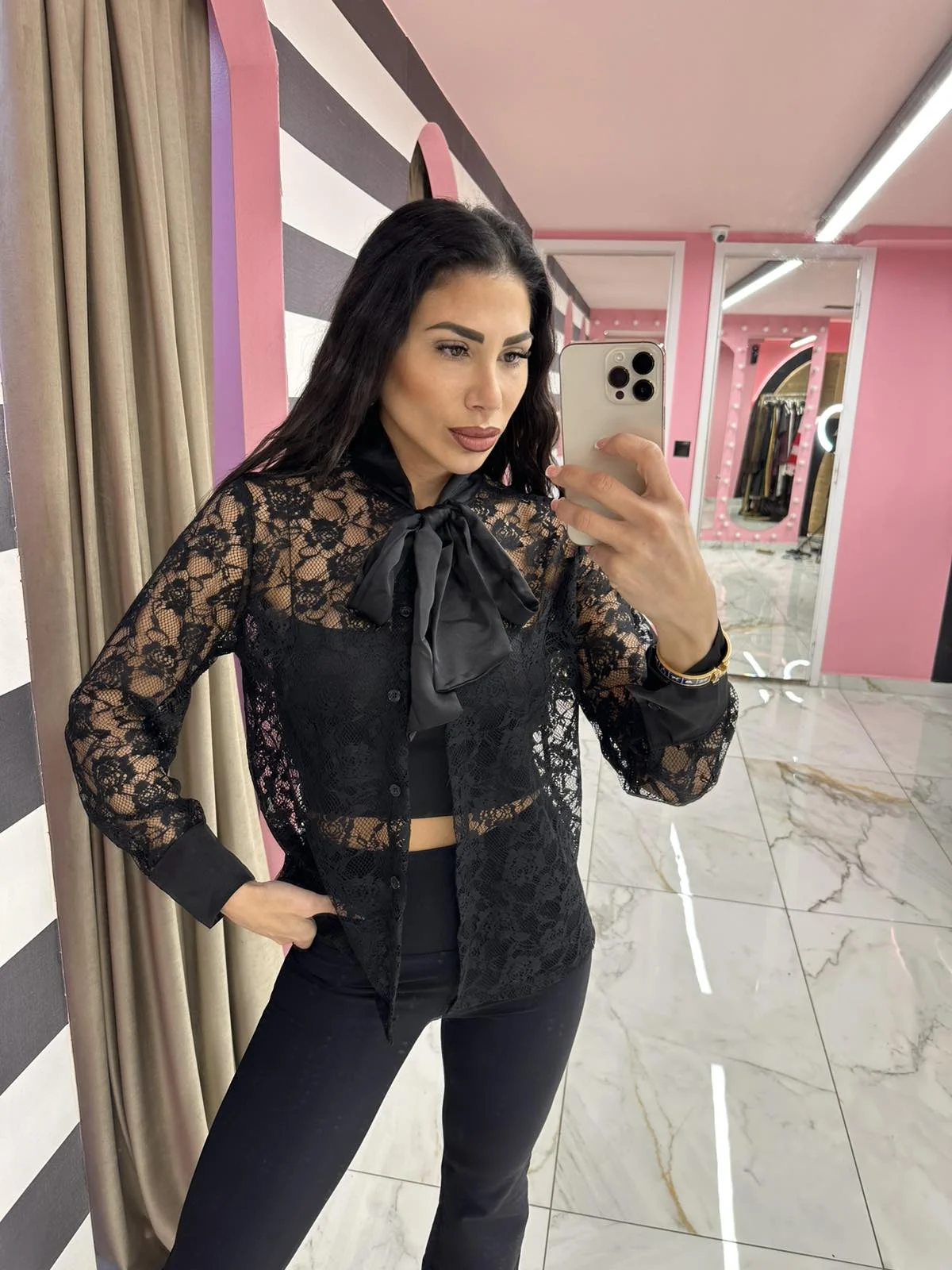 0-02-05-e33604100dad5ae02e8f8b51dff4b37f5863ed9e196bc7664f17476940a7810e_2237f854f1b Black Flower Blouse - Image 1