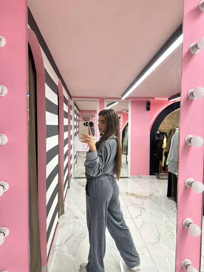 Grey Velvet Ease Set - Image 2