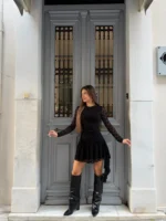 Black Lace Drama Dress