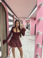 Wine Corset Lace Mini - Image 3