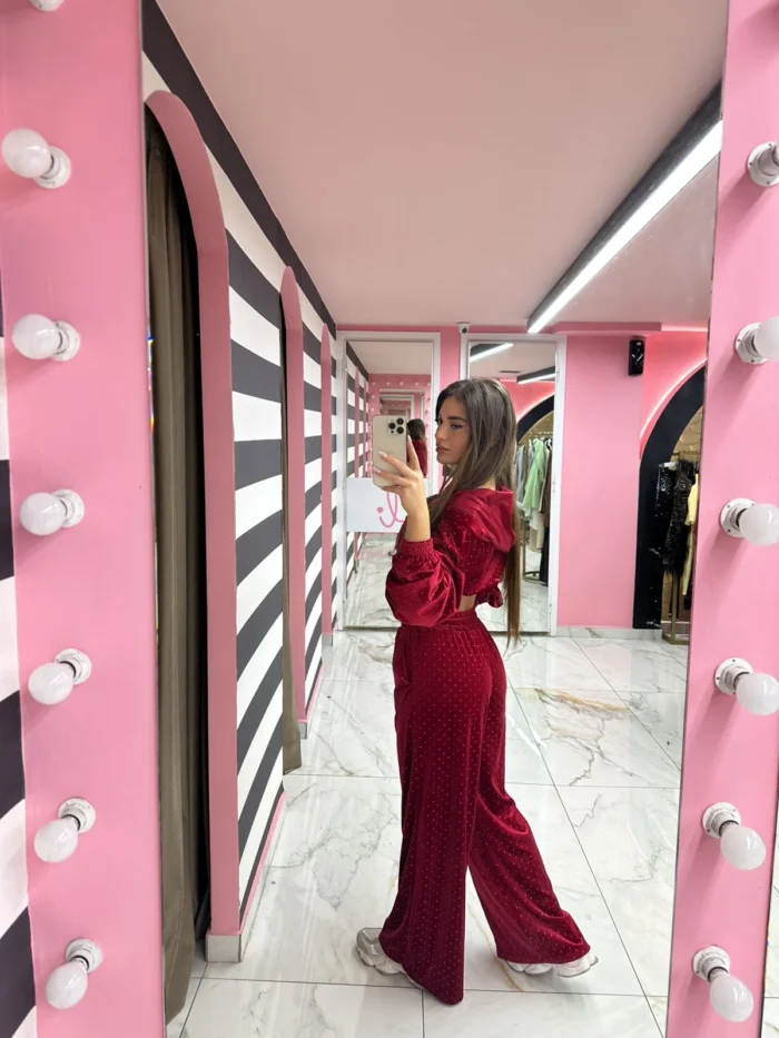 Σετ βελούδο με στρας - Image 2