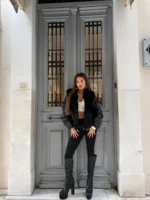 Black Luxe Fur Jacket - Image 2