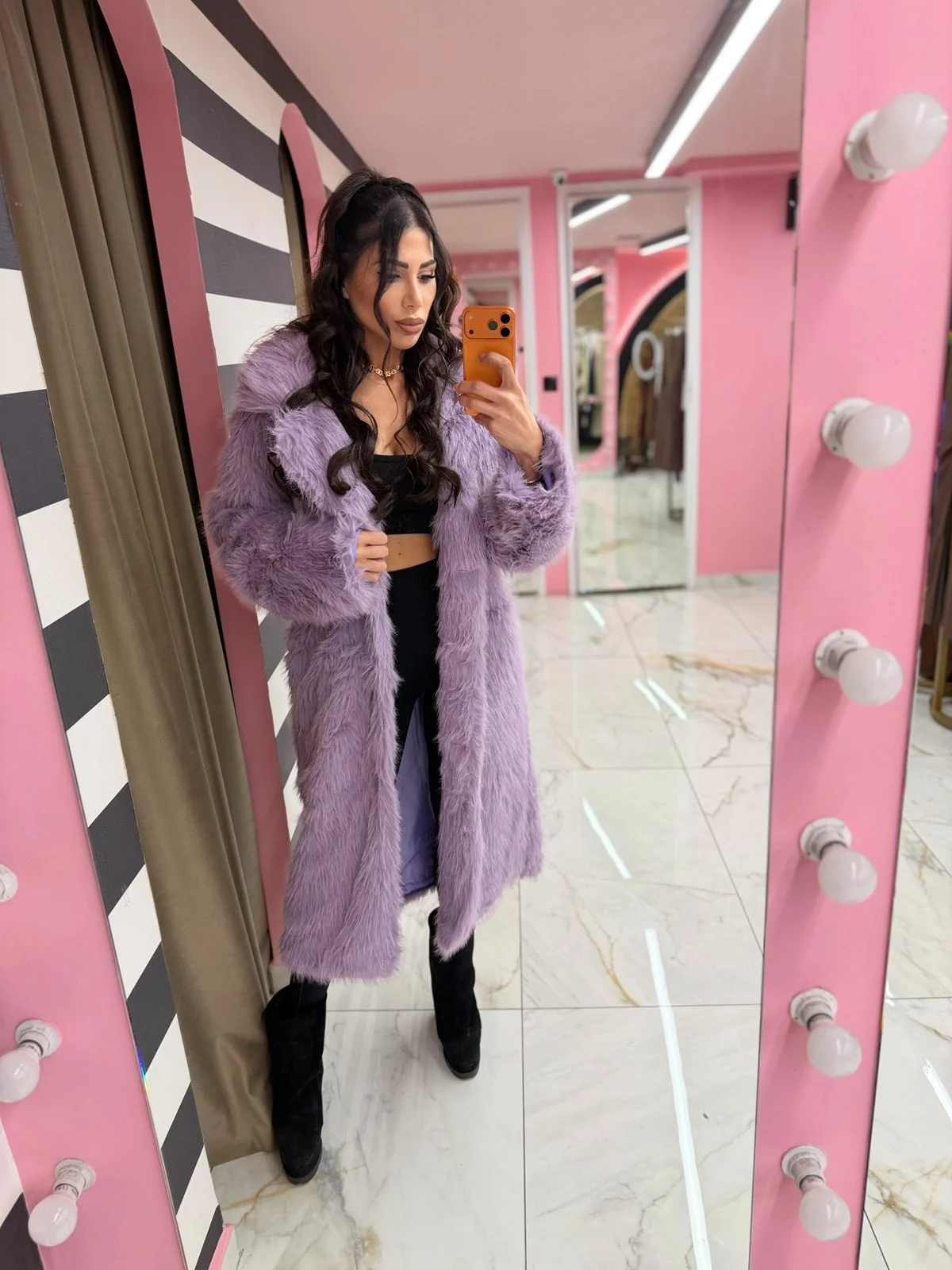 0-02-05-021b054ce7e75d82a3b546282f0f62e70ef850c953ee9d9394ef290b0230062a_2228250743d Lavender Dream Fur Coat - Image 1