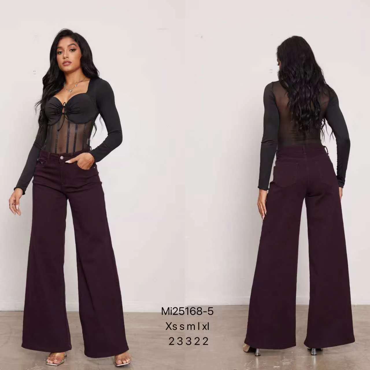 0-02-05-0811356a6a80d8bf44f7365180569df5e8b0370bb72e1e3212d61a0c1fc0367a_2228f1a20a9 Plum Night Wide Leg - Image 1