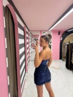 Royal Blue Shine Dress - Image 2