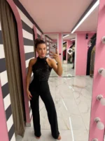 Black Allure Sequin Jumpsuit