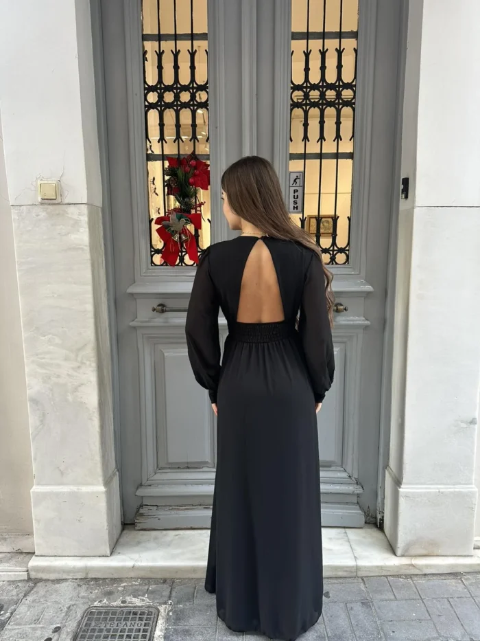 Black Elegance Maxi Dress - Image 3