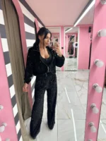 Black Glam Sequin Set