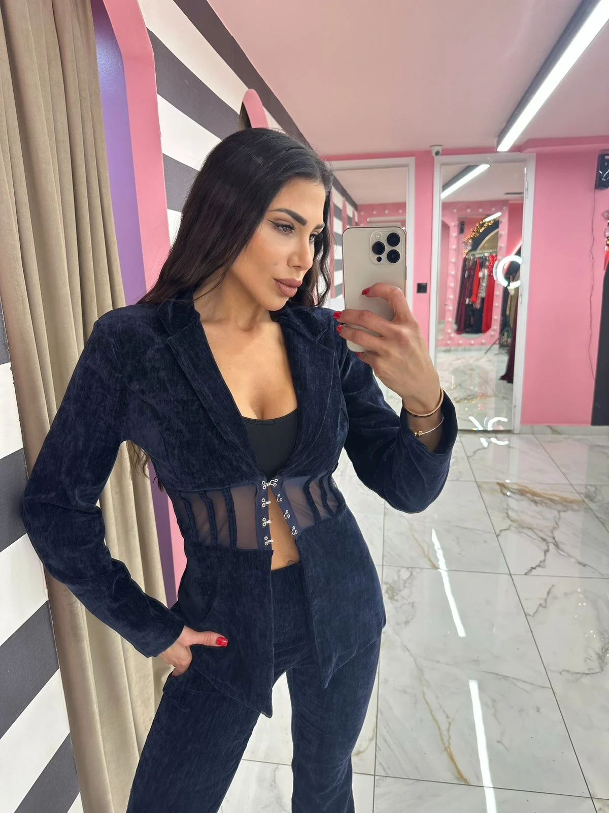 0-02-05-88824d005766512c0bae96649040047eadf9690f94fda5059840a02d0e31a717_222d9de4a6d Blue Black Corset Suit - Image 1