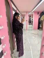 Purple Black Sparkle Sequin Set - Image 2