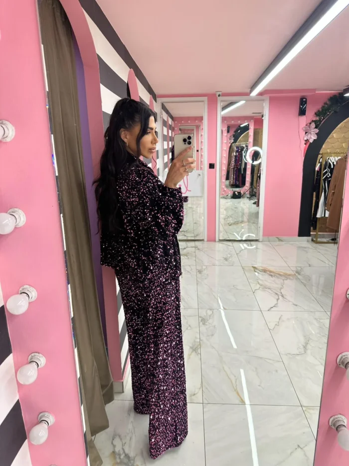 Purple Black Sparkle Sequin Set - Image 2