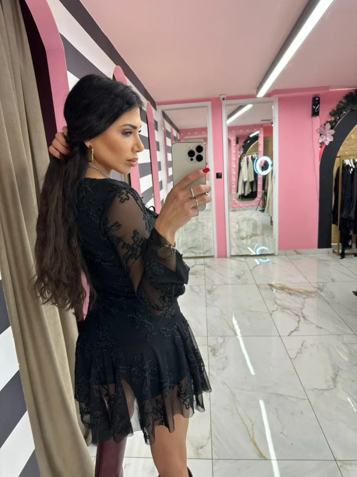 Black Temptation Mini Dress - Image 2