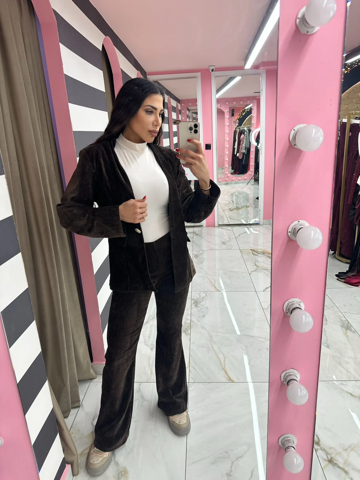 0-02-05-a4940104e975034c57518c3c1bdc0b7402389881914393c2cd953196489b7a72_222d9de519c Mocha Velvet Suit - Image 1