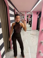 Mocha Glow Sequin Jumpsuit