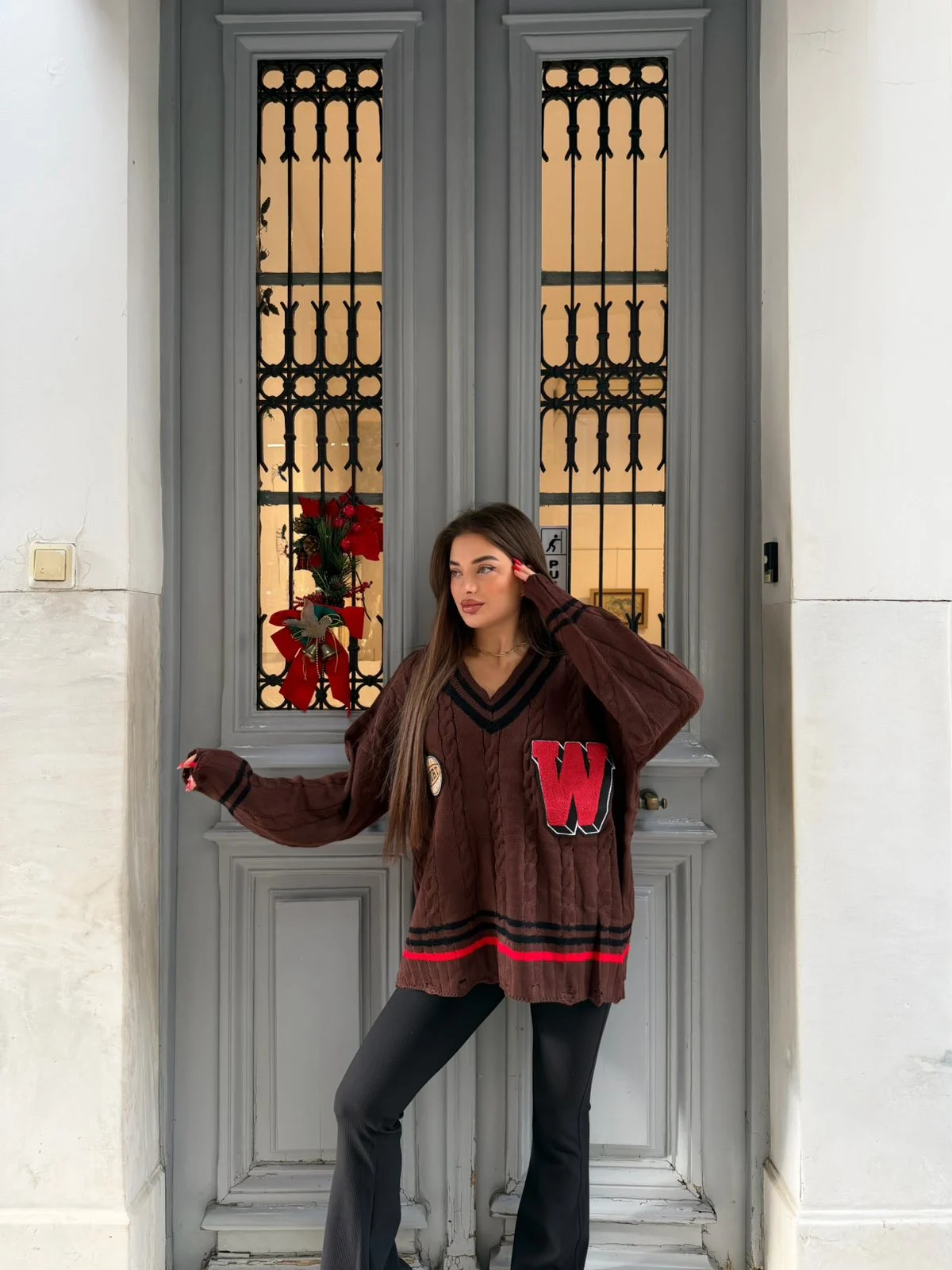 0-02-05-cb39cffd67660d218b38a27d7fb3bf76a854a380ea059b2c6fb445e31266c69b_2228252928c Varsity Cable Knit Brown - Image 1