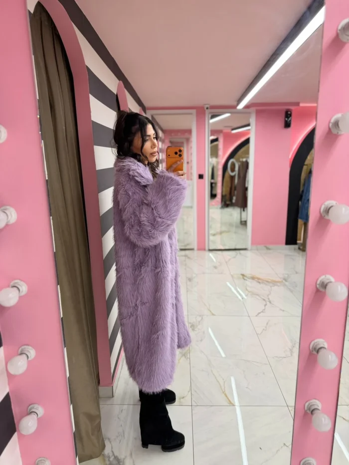 Lavender Dream Fur Coat - Image 2