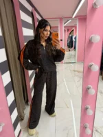 Animal Print Σετ Φόρμας με Ρίγες