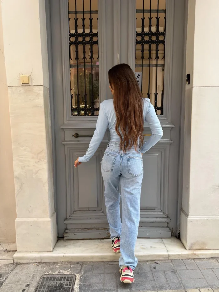 Τζιν Παντελόνι Straight Fit με Λεπτομέρειες - Image 2