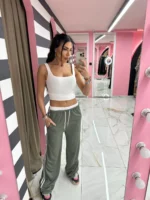 Relax Stripe Pants – Olive