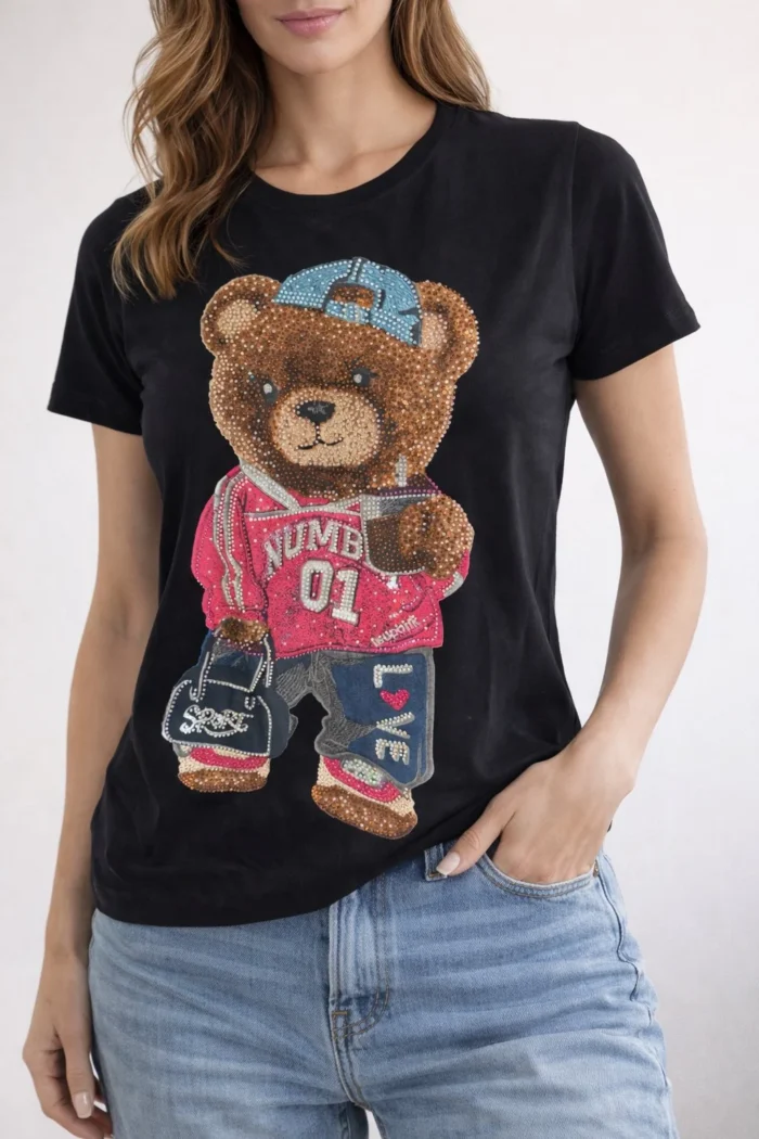 Luxury Teddy Sequin T-Shirt - Image 2