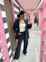 Black Power Pinstripe Suit