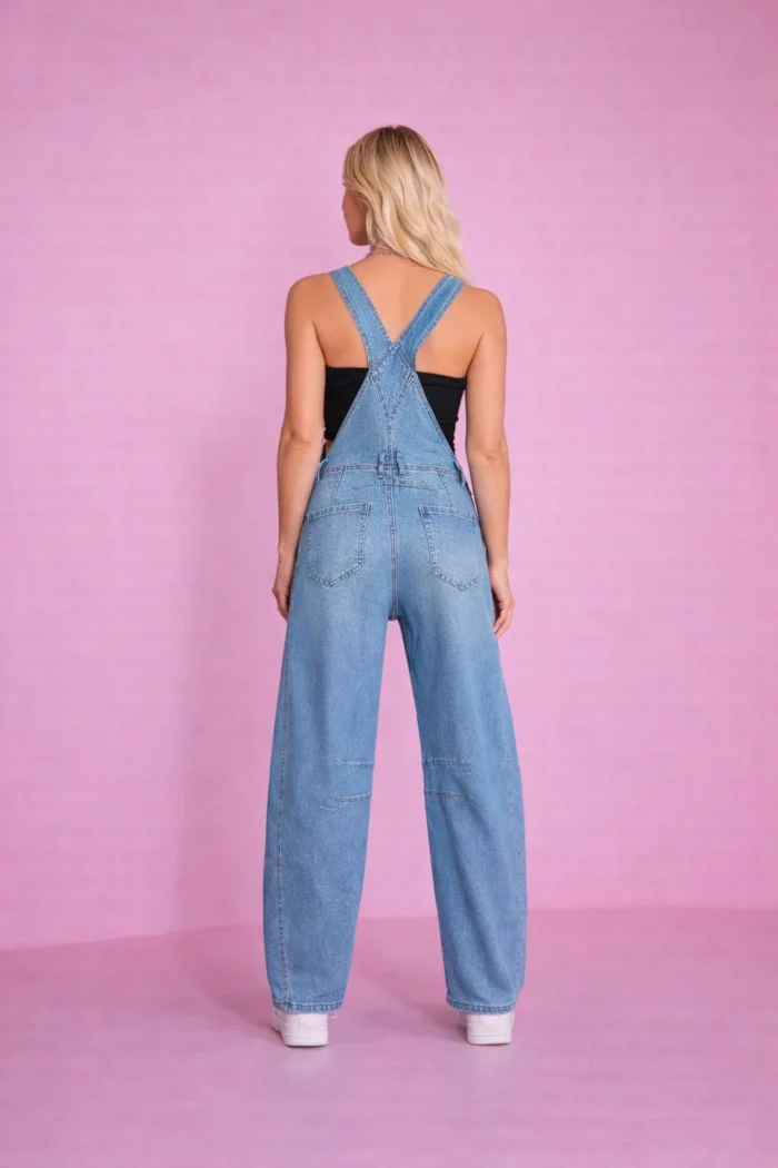 Classic Fit Denim Overalls - Image 4