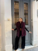 Οικολογική Γούνα “Burgundy Desire” – ΜΠΟΡΝΤΟ