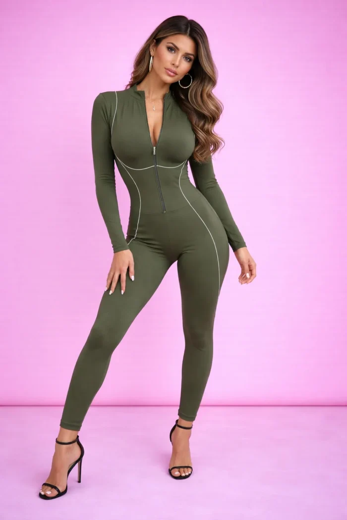 Shape Zip Jumpsuit - Image 2