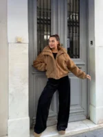 Urban Soft Teddy Jacket – Tobacco