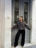 Urban Soft Teddy Jacket – Grey