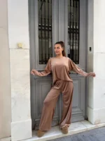 Σετ Velour Soft Touch –  Mocha Beige