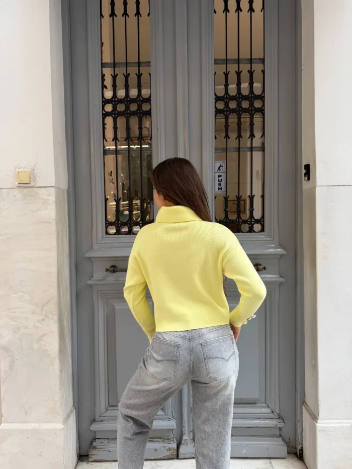 Butter Yellow Knit Top - Image 2