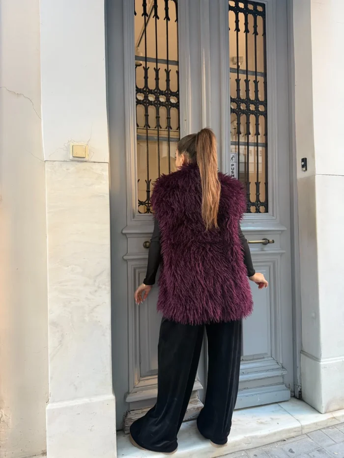 Οικολογική Γούνα “Burgundy Desire” – ΜΠΟΡΝΤΟ - Image 2