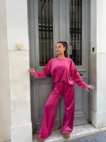 Σετ Velour Soft Touch –  Fuchsia Pink