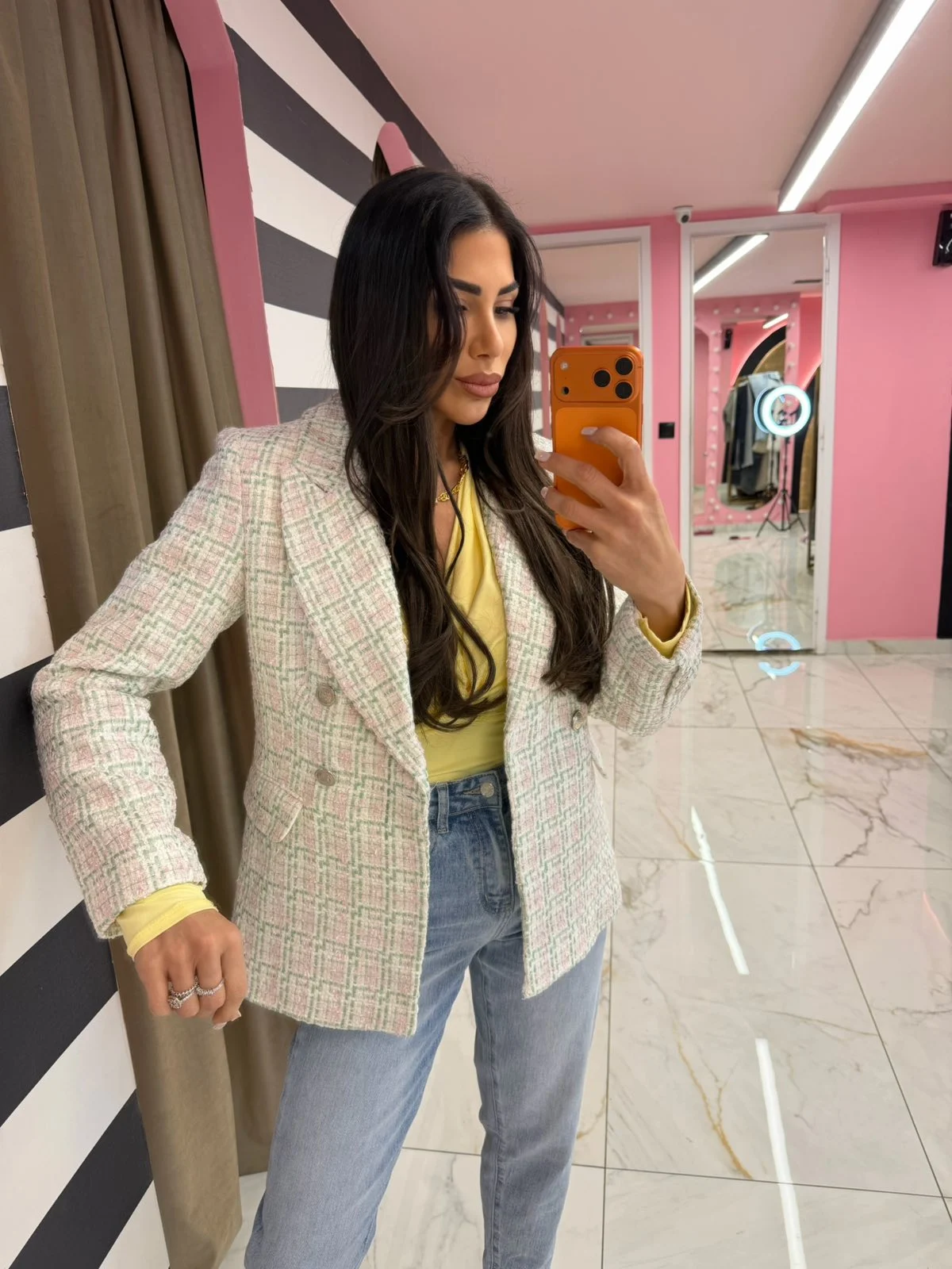 0-02-05-b8fcd47a741e32d8379608fc532f639a794145581e67846bf774f43b70945d45_22350b901c3 Pastel Tweed Elegance - Image 1