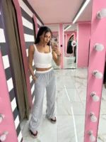 Relax Stripe Pants – Light Grey